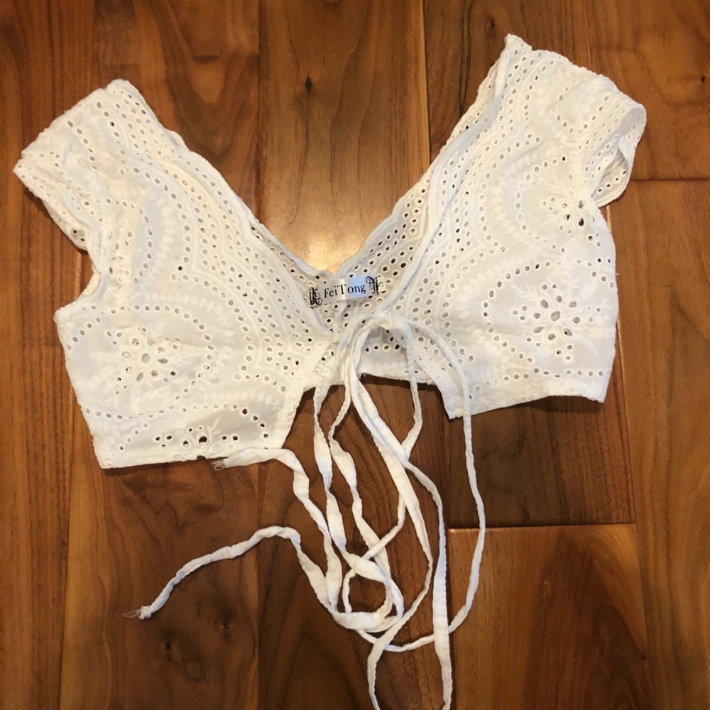 cute lace tie top